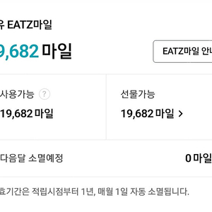 롯데잇츠 마일리지 19000