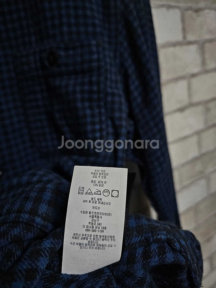 RRL 더블알엘 인디고 자카드 플레이드 트윌 워크셔츠 ...--2