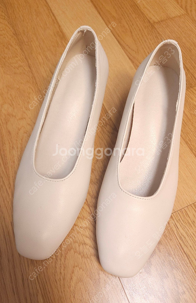 (택포) 양가죽 미들힐 스퀘어 펌프스 힐 (5cm,23...--4