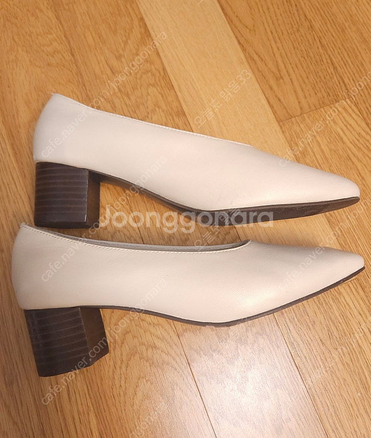 (택포) 양가죽 미들힐 스퀘어 펌프스 힐 (5cm,23...--6