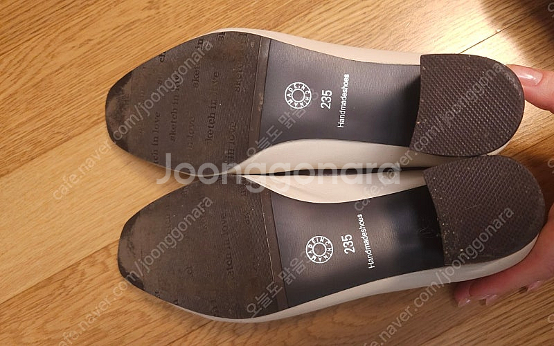 (택포) 양가죽 미들힐 스퀘어 펌프스 힐 (5cm,23...--8