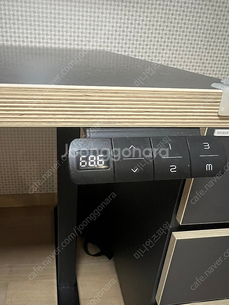 데스커 모션데스크 올블랙 1600 블랙 서랍 별도--1