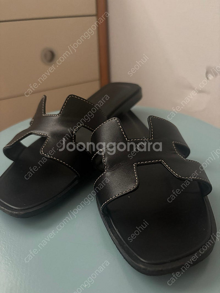 에르메스 오란 블랙 38 판매해요--0