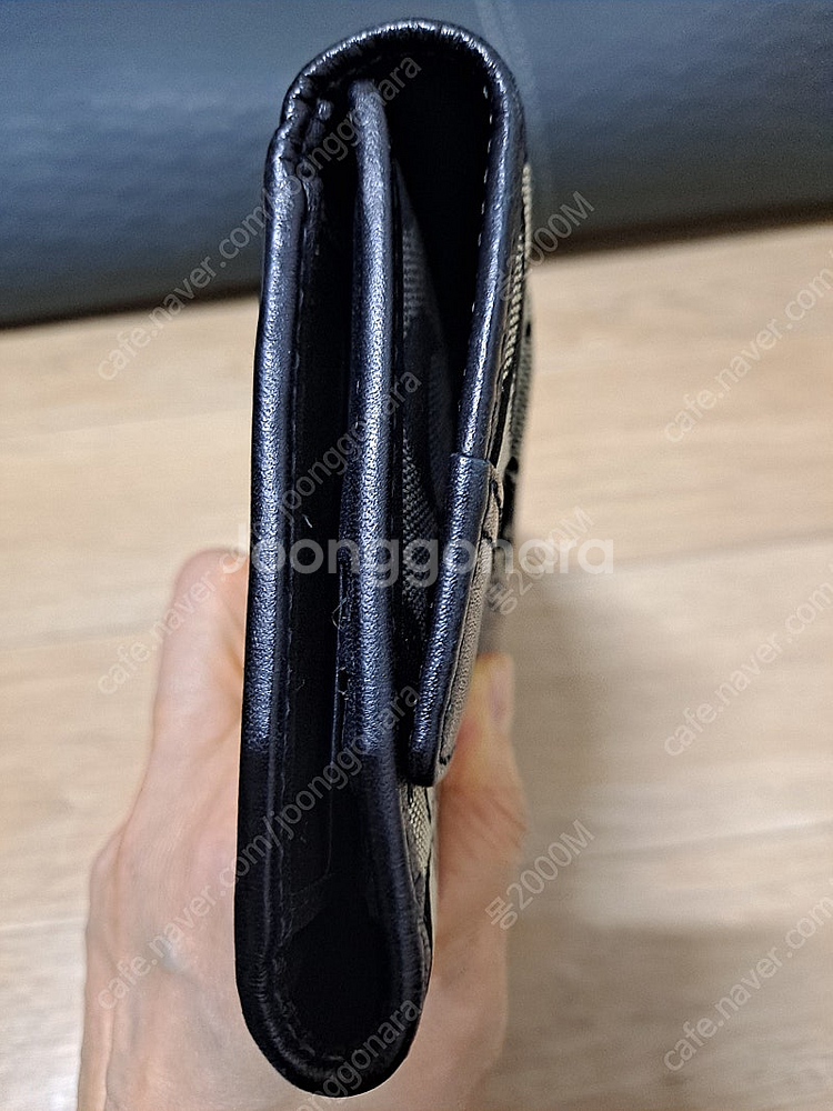 코치 장지갑 블랙 클래식형--3