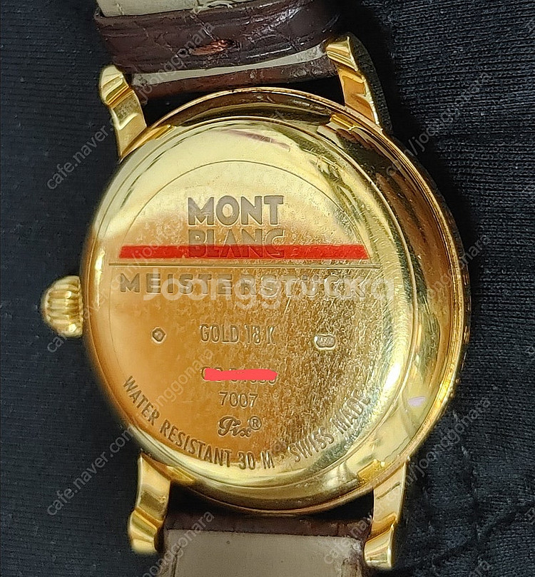 몽블랑 18k금통 수동 파워리저브 36mm시계--1