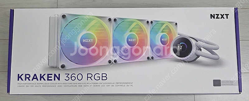 NZXT KRAKEN 360 RGB WHITE 팝니다.--0