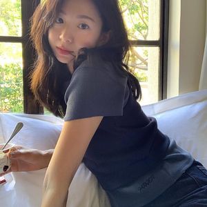 파르벵 스티치 립 티셔츠 블루그레이 &슬리브리스 네이비