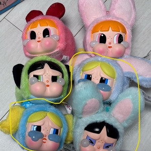 크라이베이비 x 파워퍼프걸 팝마트 키링 인형