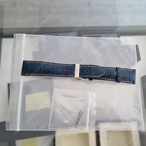론진 블루 악어가죽 줄과 디버클 20mm 용
