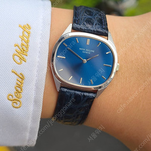 [정품] 파텍필립 골든 엘립스 블루 다이얼 18K 화이트골드 수동 남성 (Patek Philippe Golden Ellipse Men's)