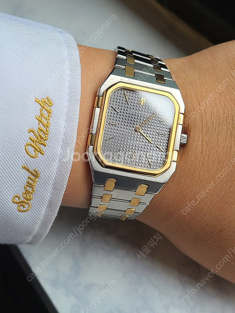 [정품] 오데마피게 스퀘어 로얄오크 점보 차콜 그레이 다이얼 콤비 소장품 (Audemars Piguet Square...--3