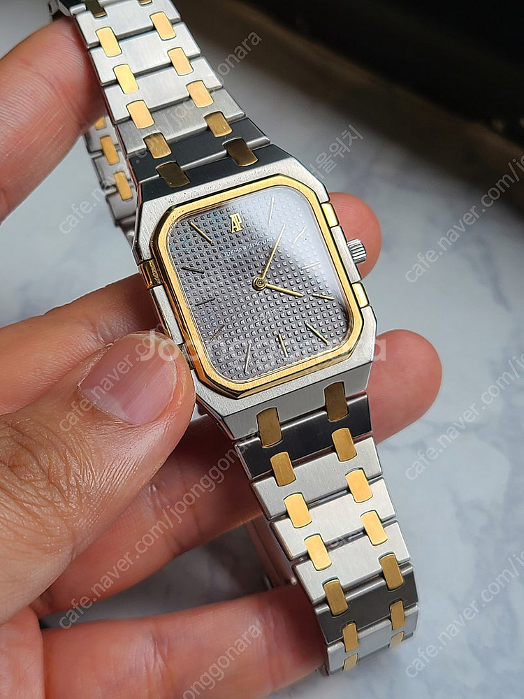 [정품] 오데마피게 스퀘어 로얄오크 점보 차콜 그레이 다이얼 콤비 소장품 (Audemars Piguet Square...--7