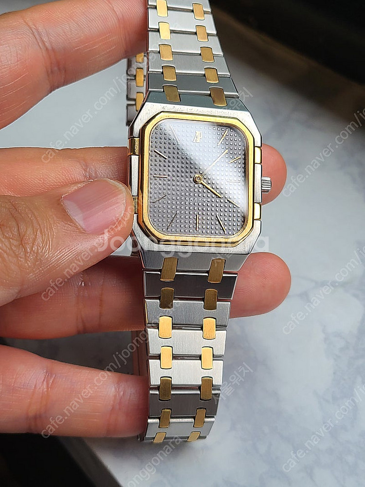 [정품] 오데마피게 스퀘어 로얄오크 점보 차콜 그레이 다이얼 콤비 소장품 (Audemars Piguet Square...--8