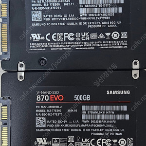 삼성 SSD 870 evo 500GB판매합니다