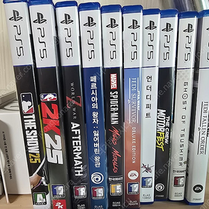 Ps5 플스5 cd10장 더쇼25/ nba 2k25/ 제다이/ 고오쓰/ 더크루 월드워 스파이더맨