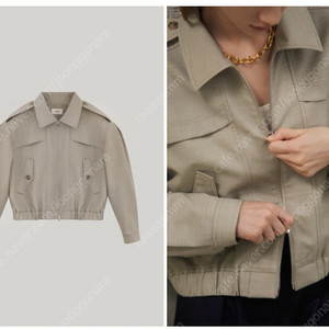엘보른 Gannet Wool Bomber Jacket (Beige) 가넷 울 봄버 자켓 베이지 새상품