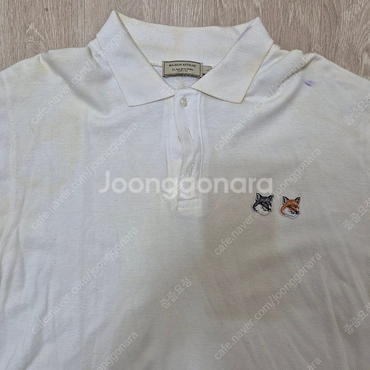 메종키츠네 더블폭스 폴로 반팔 카라티--1