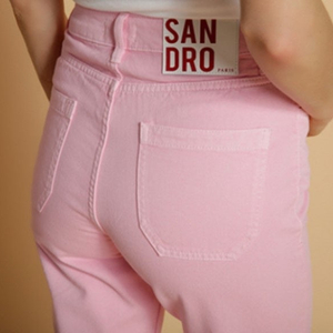 SANDRO 산드로 핑크 데님 팬츠 40 / 랑방 마인 오브제 타임 럭키슈에뜨 산드로 마쥬 오르 시에 시스템