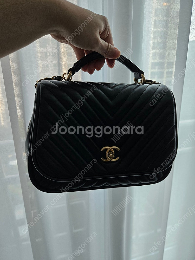 샤넬 쉐브론 핸들백--9