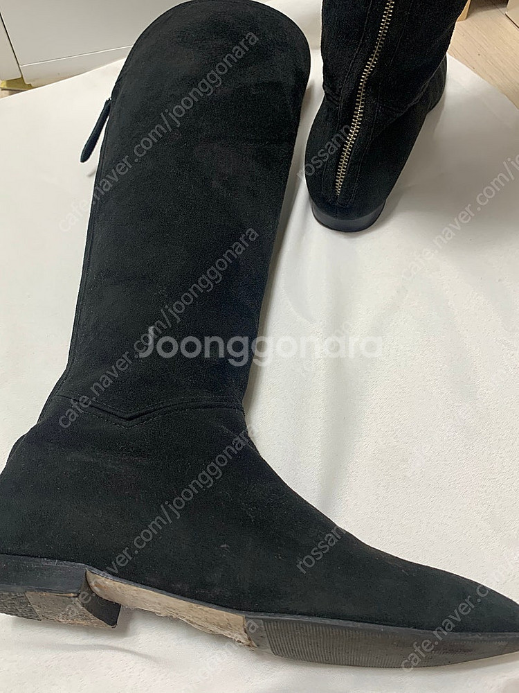 Sie 시에 피아 스웨이드 부츠 37사이즈 1.5cm--1