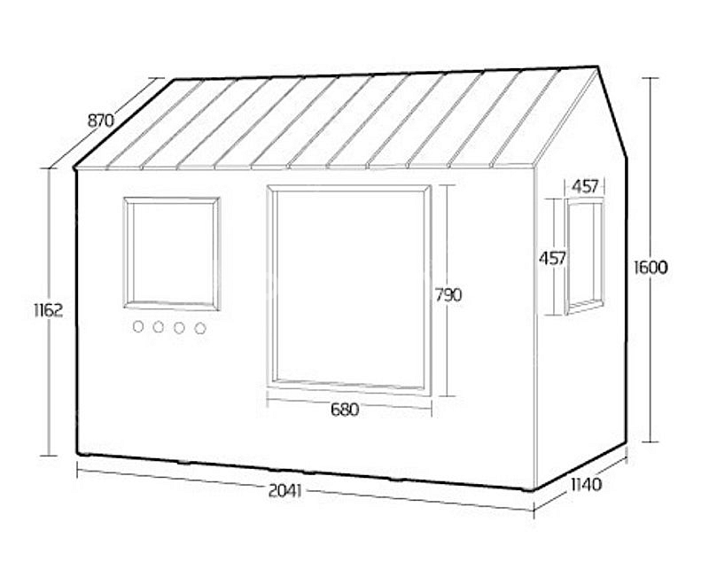 리바트키즈 집 모양 숲속의 오두막 침대--6