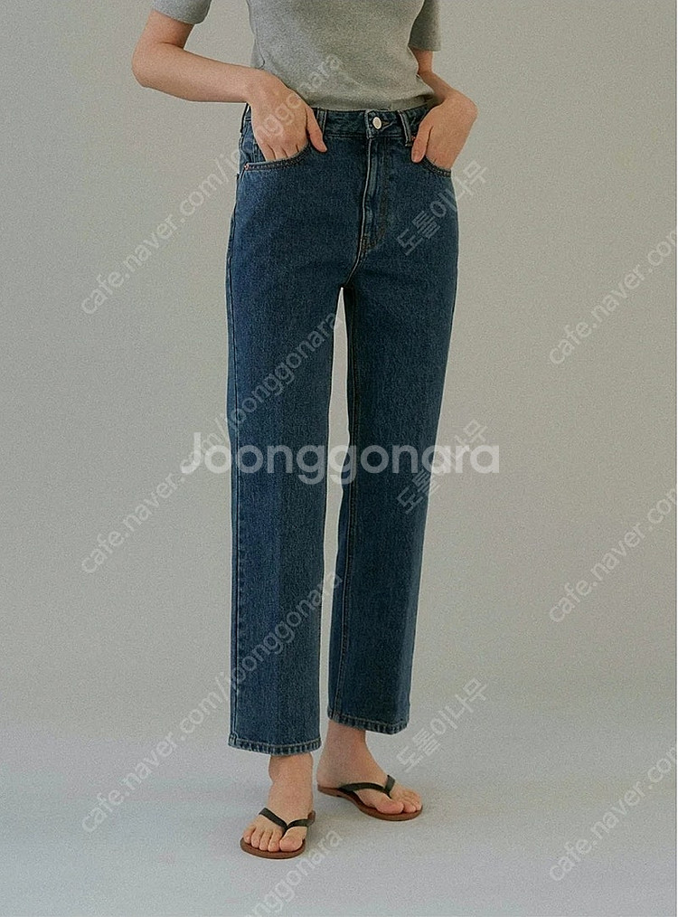 블랭크공삼, blank03, 크롭진, 클래식블루, L--5