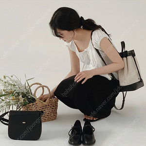 슬로우앤드 LENTO. Combine backpack - 패브릭레더백팩
