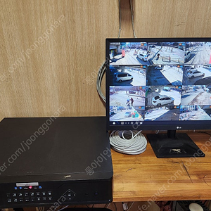 CCTV 감시 보안 장비 세트 (카메라10개 + 녹화기 + 하드디스크 4TB 44개 + LG모니터)