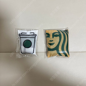 스타벅스 북미 블루 그린 호피 콜드컵 싱가폴 음료 캐리어 파우치 1구 2구 멀티플백 그린 아이보리 2개 일괄