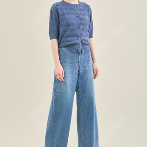 한섬 sjsj 와이드 데님 팬츠 청바지