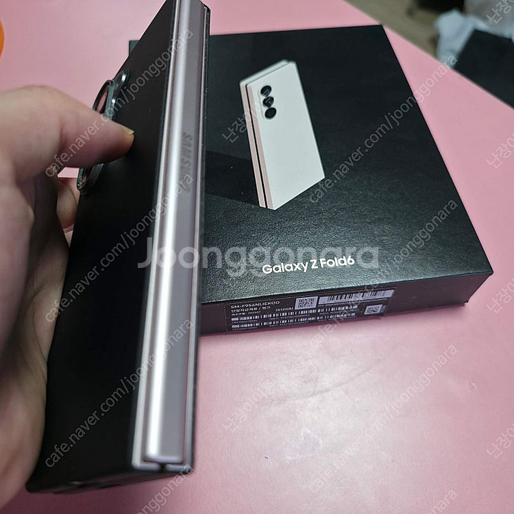 지폴드6 512G 자급제 카본케이스 연핑크--4