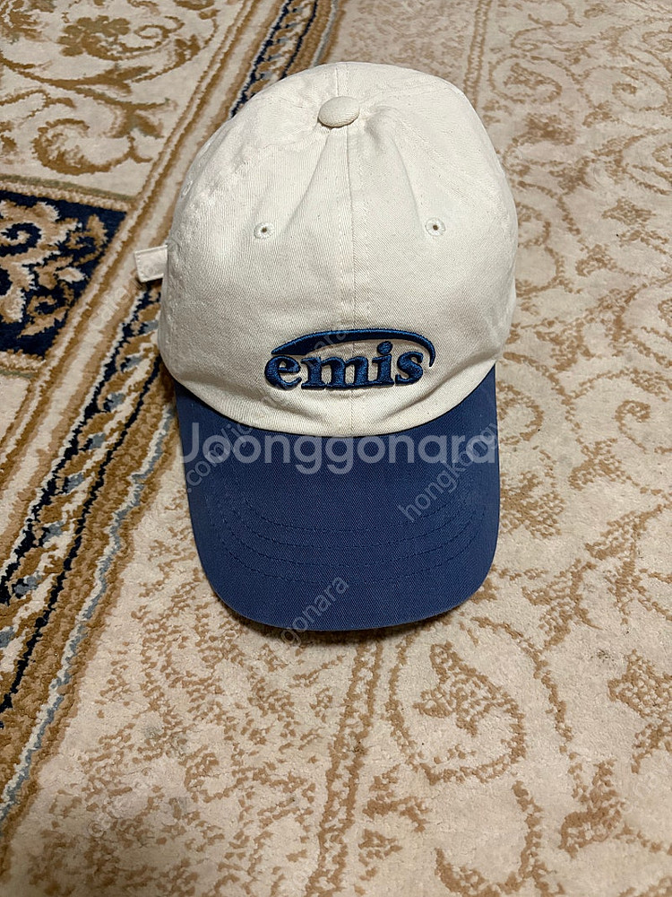 이미스 emis 모자 블루/화이트 투톤 볼캡--1