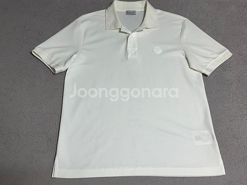 L 몽클레어 화이트 와펜 로고 pk 폴로 카라티 / 알...--2
