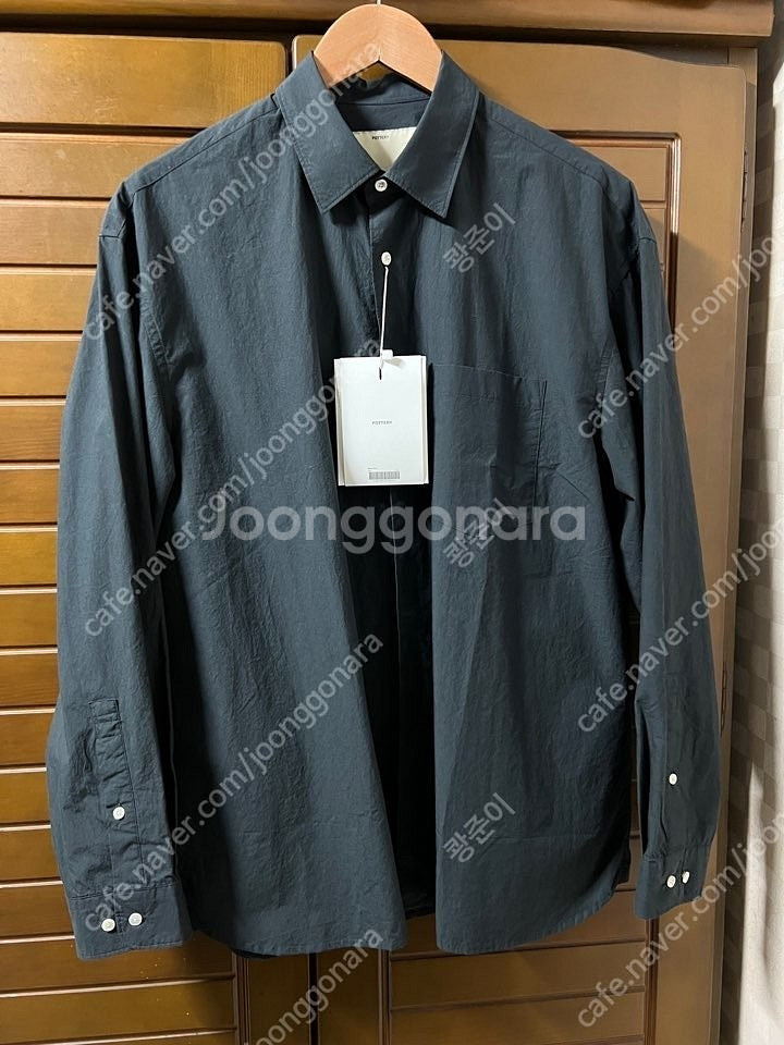 포터리 와이드셔츠 네이비 1사이즈 새제품 판매합니다.--0
