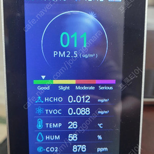 실내 공기질 측정기 PM2.5, HCHO, TVOC, 온도, 습도, CO2 측정