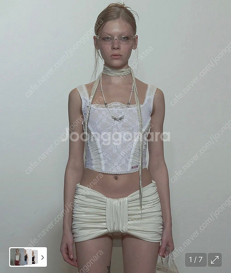 스컬프터 Team Mary Corset top Whit...--0