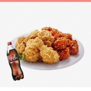 BBQ 황올반+BBQ양념반+콜라1.25L 기프티콘 팝니다.