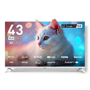 프리즘코리아 화이트 구글 스마트TV CP43G5W 109cm(43인치)  (새상품)