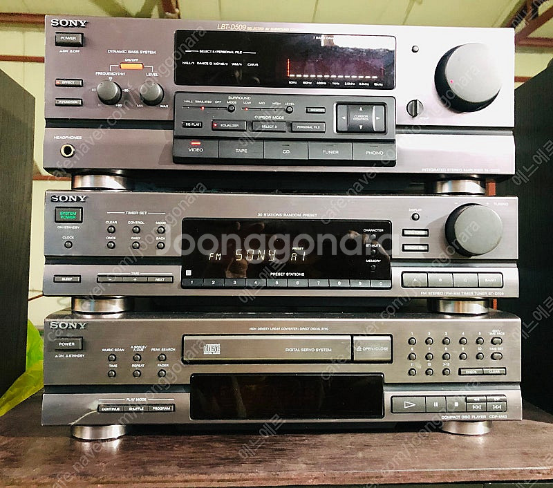Sony cdp,인티,스피커,튜너,리모콘, Yamaha 카세트데크--6