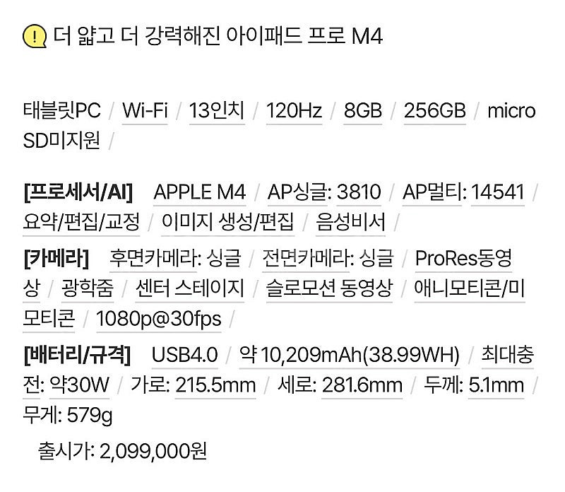 아이패드 프로13 M4 와이파이 256--3