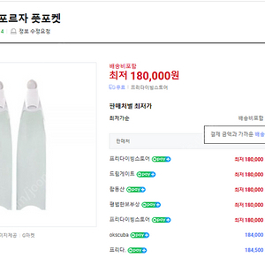 리더핀 아이스 블랙 39-40 롱핀
