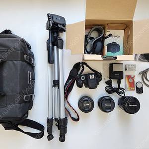 DSLR 카메라 정품 캐논 EOS 600D+렌즈3종+삼각대+가방