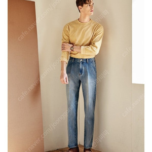매료 T-2 쿠로키 데님 Kuroki Pleated Jeans - Sky Blue 베르노 테너리 이올로