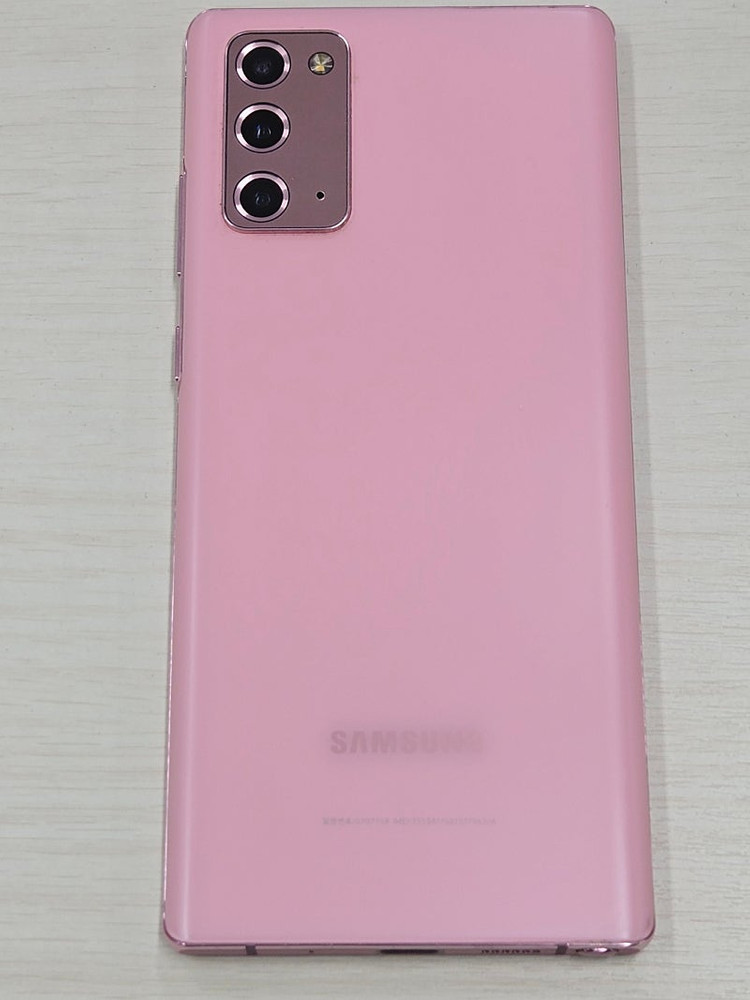 갤럭시 노트20 핑크색상 256용량 외관새상품컨디션 초S급 꿀매무 단말기 17만 판매합니다 이미지
