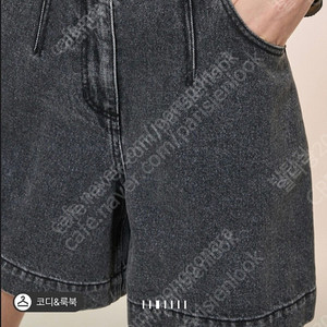 랑방 하이웨스트 투버튼 데님 쇼츠 61 정품