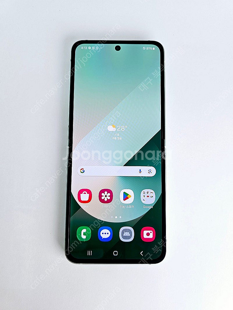 갤럭시 Z플립6 256GB 새상품급 민트 공기계 중고폰...--0