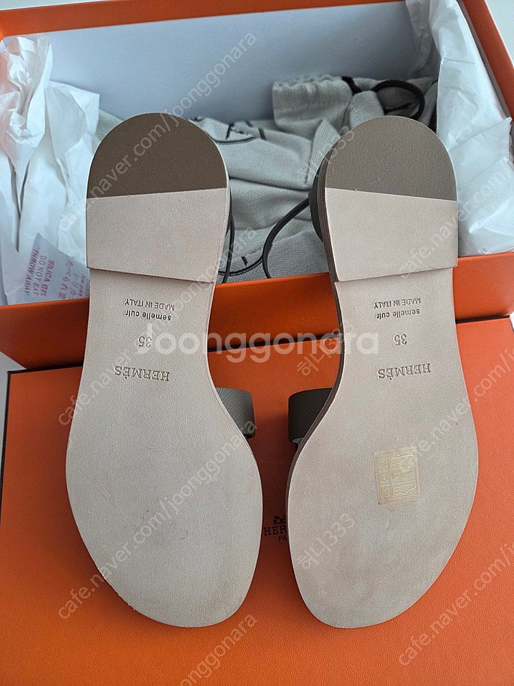 에르메스 산토리니 샌들 에토프 앱송 새상품 35사시즈--1