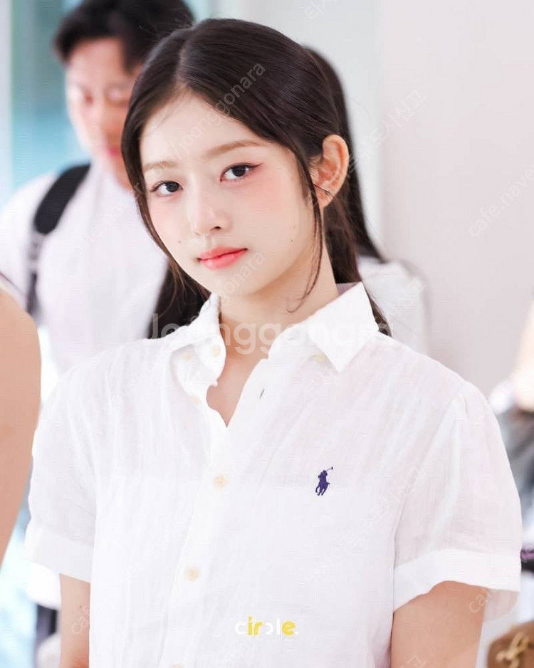 (핑크우유색)폴로 랄프로렌 여성 린넨 반팔 셔츠 카라티--3