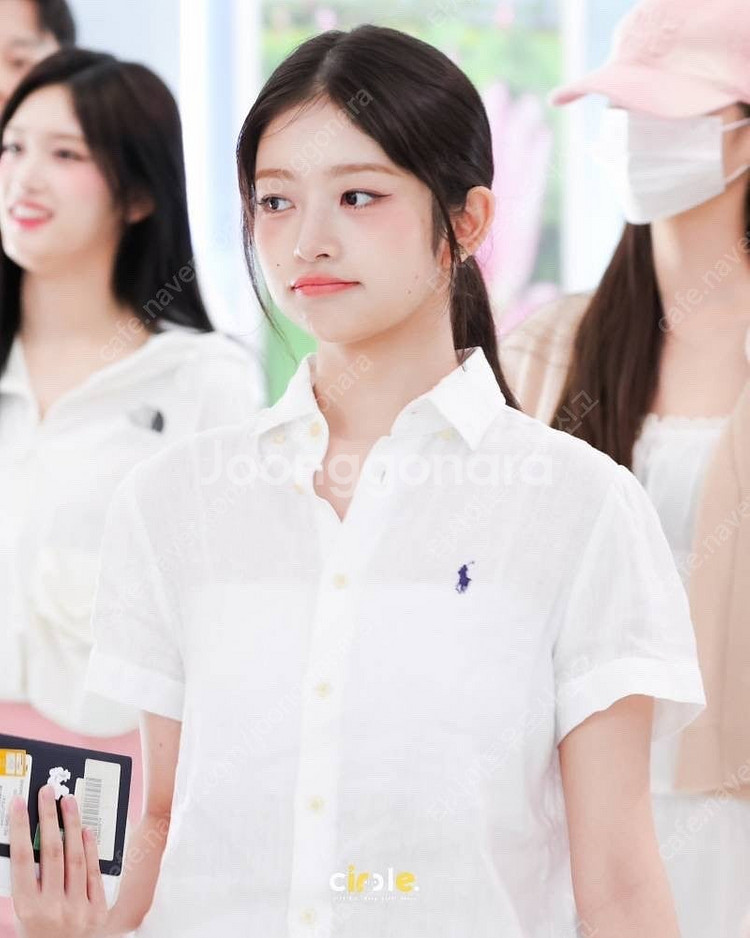 (핑크우유색)폴로 랄프로렌 여성 린넨 반팔 셔츠 카라티--4