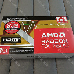 SAPPHIRE 라데온 RX 7600 PULSE OC 팝니다.
